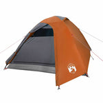 Kuppeltelt For Camping 3 Personer Oransje Vanntett
