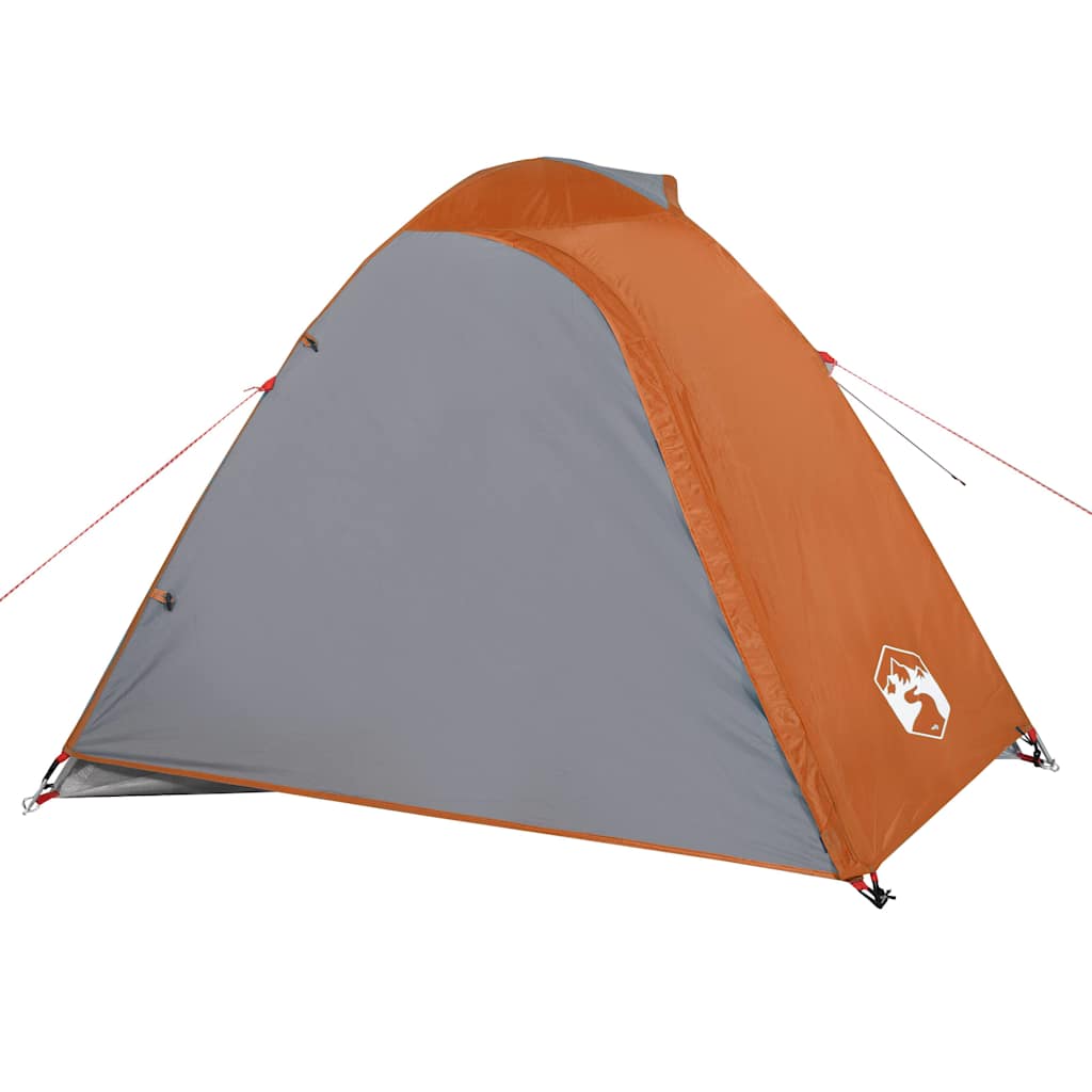 Kuppeltelt For Camping 3 Personer Oransje Vanntett