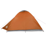 Kuppeltelt For Camping 3 Personer Oransje Vanntett