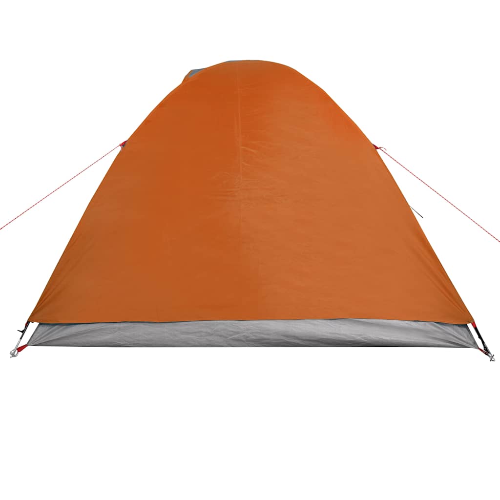 Kuppeltelt For Camping 3 Personer Oransje Vanntett