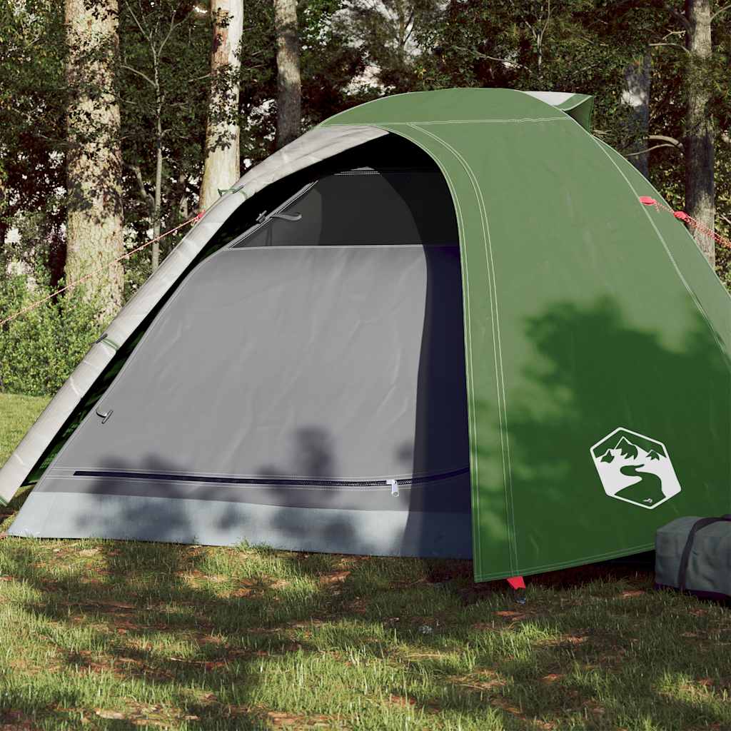 Kuppeltelt For Camping 4 Personer Grønn Vanntett