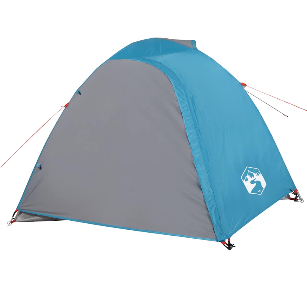 Kuppeltelt For Camping 4 Personer Blå Vanntett