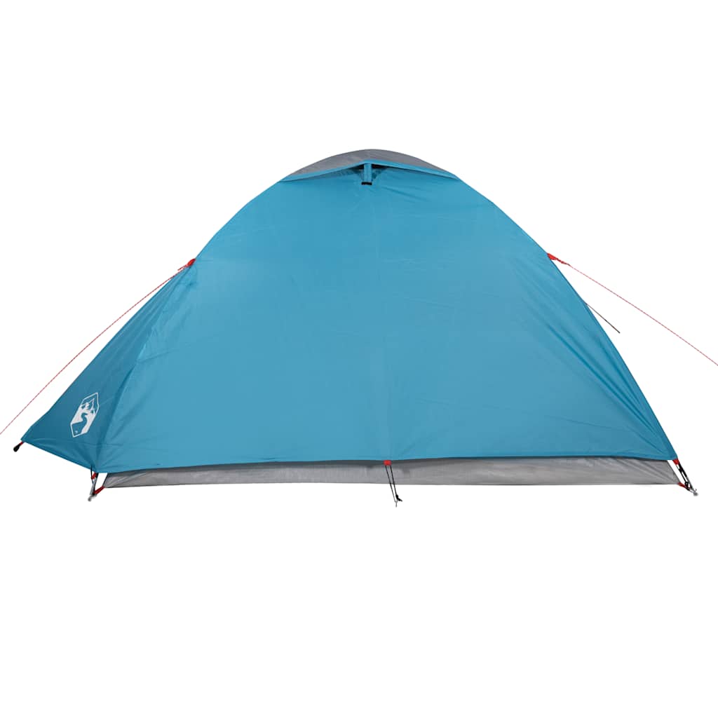 Kuppeltelt For Camping 4 Personer Blå Vanntett