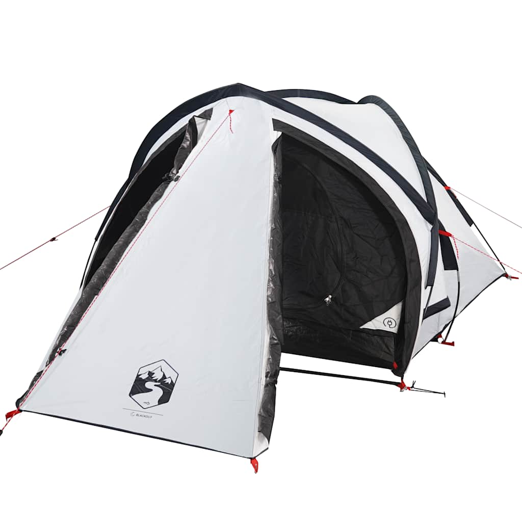 Kuppeltelt For Camping 2 Personer Hvit Blendingsstoff Vanntett