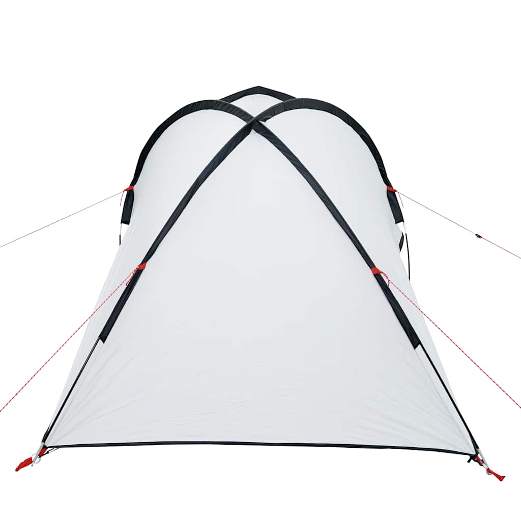 Kuppeltelt For Camping 2 Personer Hvit Blendingsstoff Vanntett