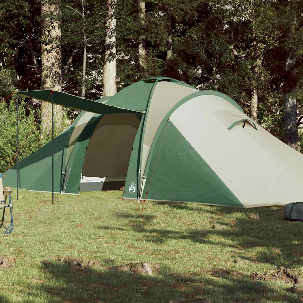 Kuppeltelt For Camping 6 Personer Grønn Vanntett