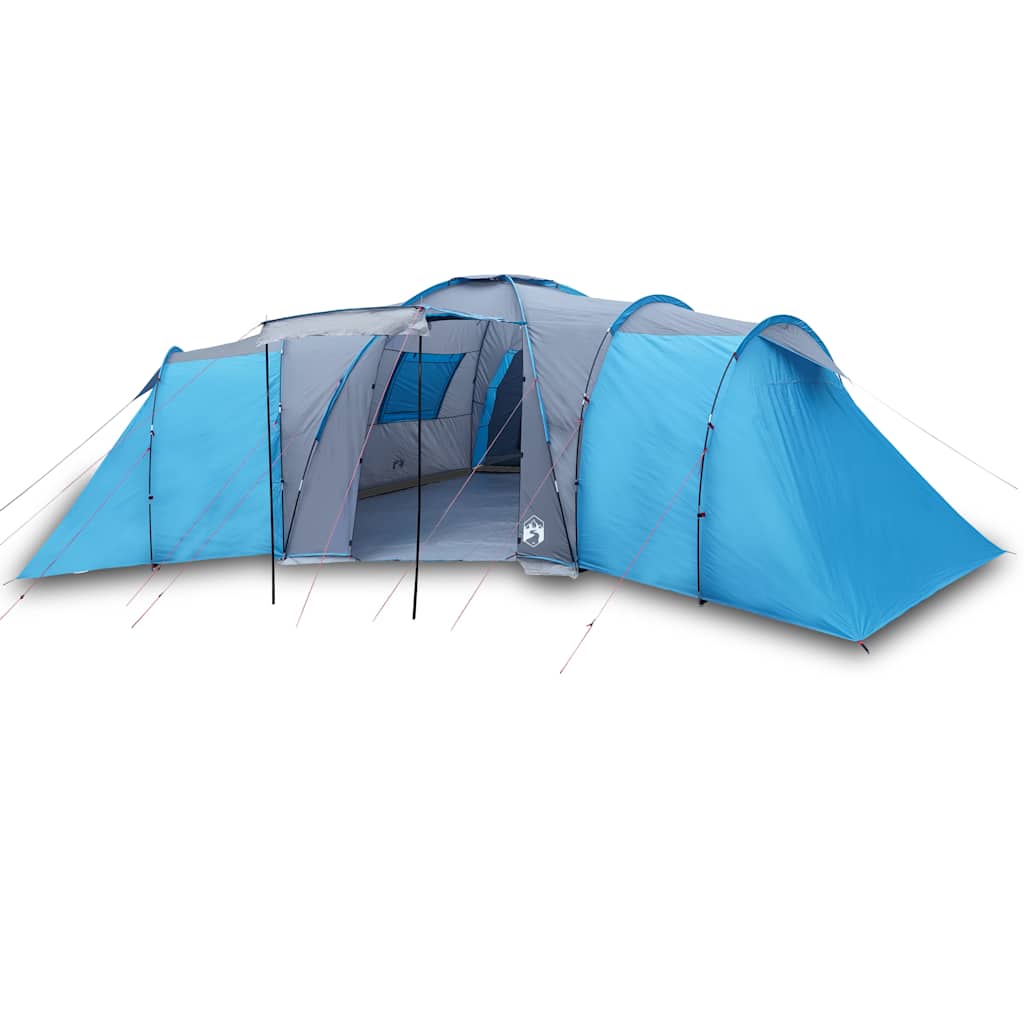 Kuppeltelt For Camping 12 Personer Blå Vanntett