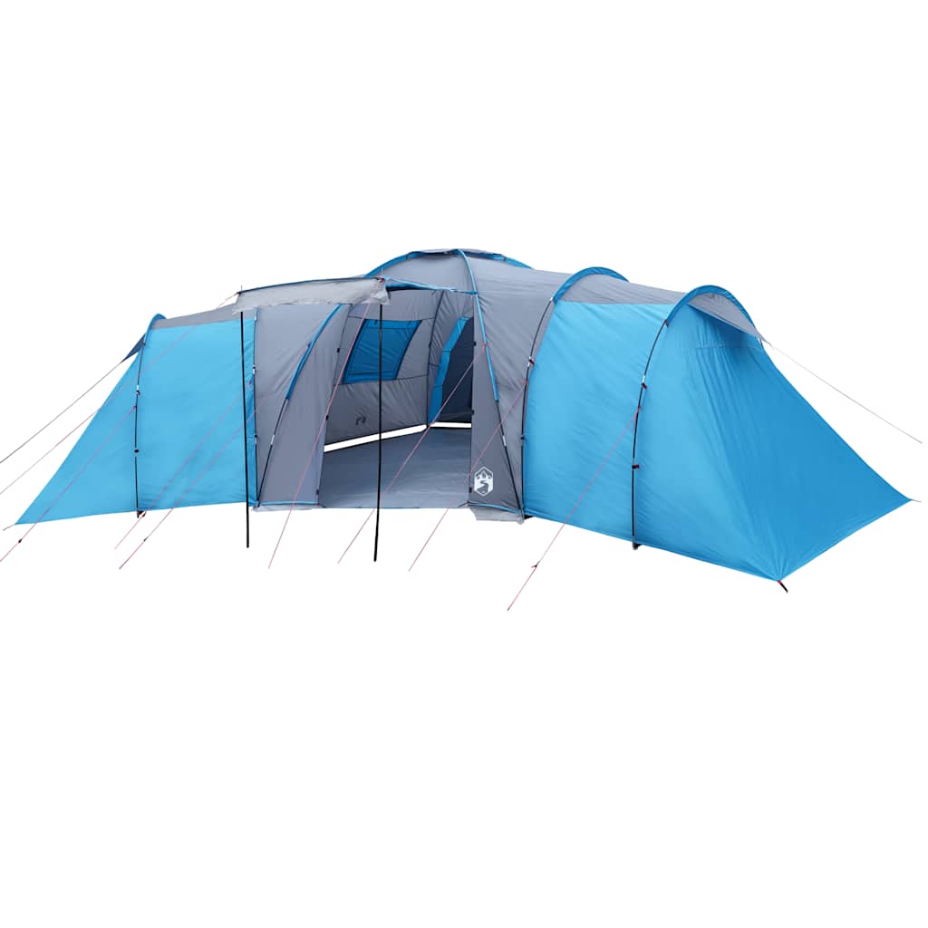 Kuppeltelt For Camping 12 Personer Blå Vanntett