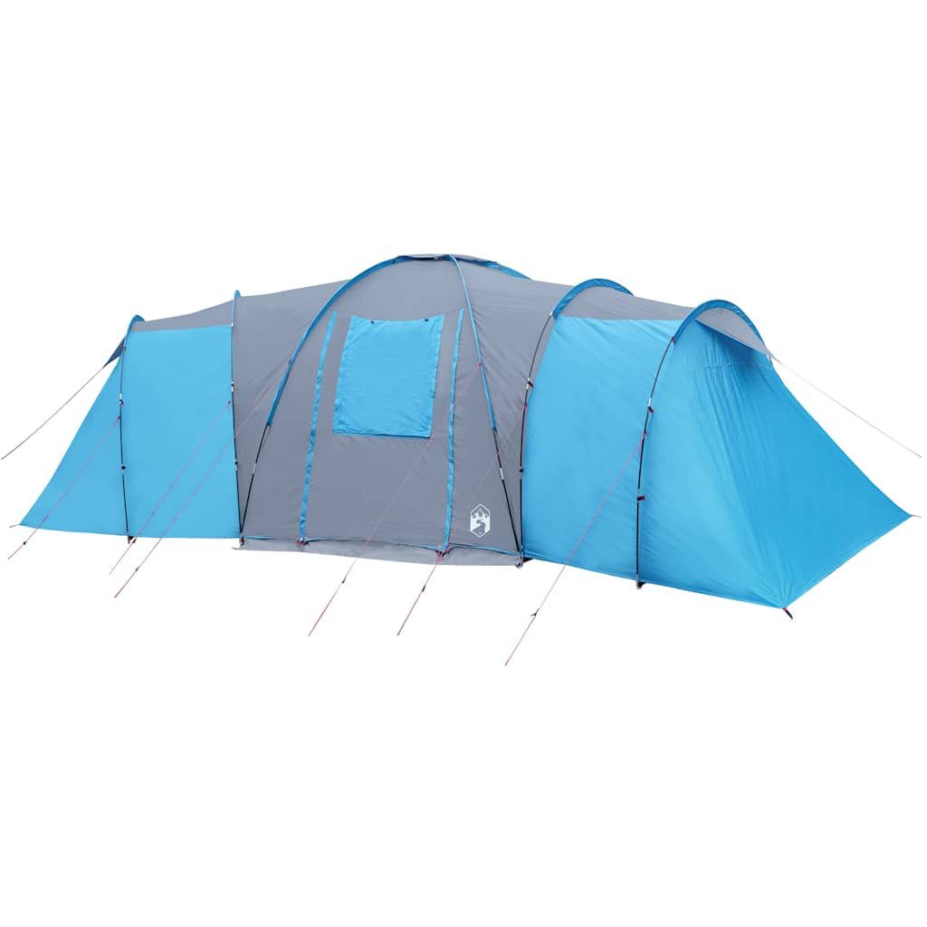 Kuppeltelt For Camping 12 Personer Blå Vanntett