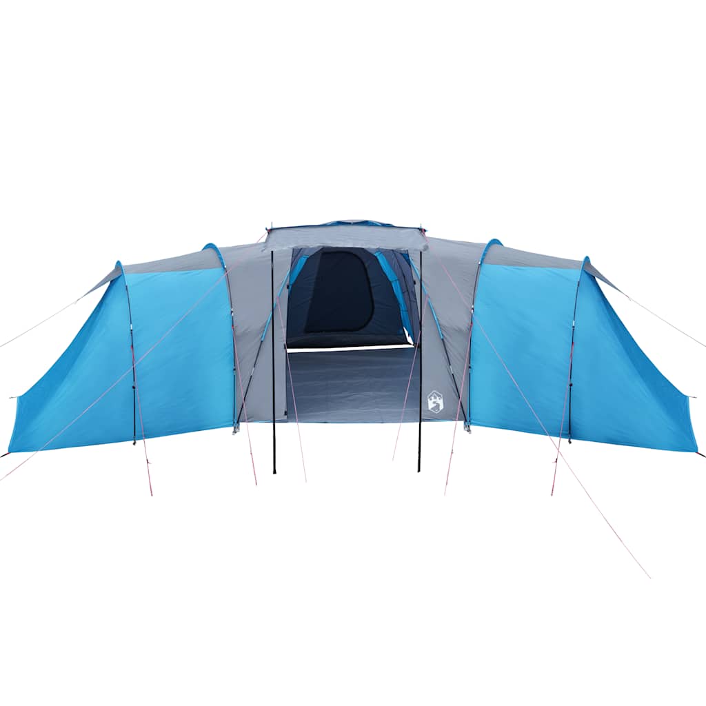 Kuppeltelt For Camping 12 Personer Blå Vanntett
