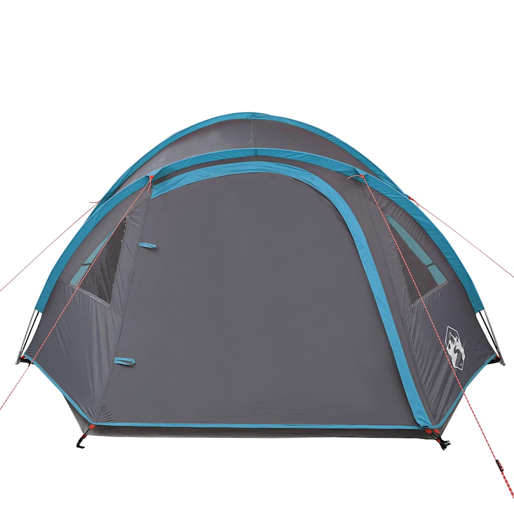 Kuppeltelt For Camping 4 Personer Blå Vanntett
