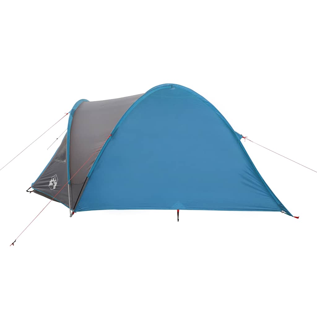 Kuppeltelt For Camping 4 Personer Blå Vanntett