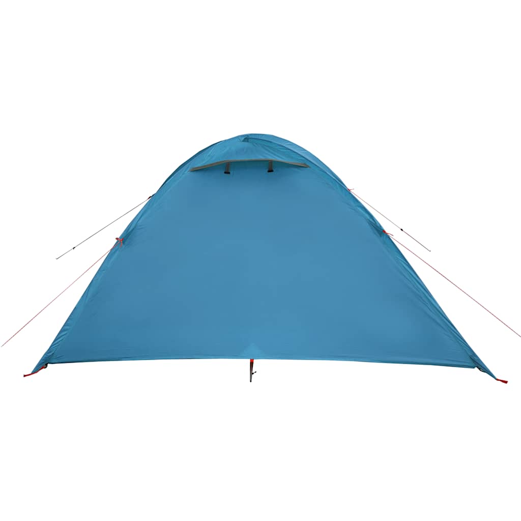 Kuppeltelt For Camping 4 Personer Blå Vanntett