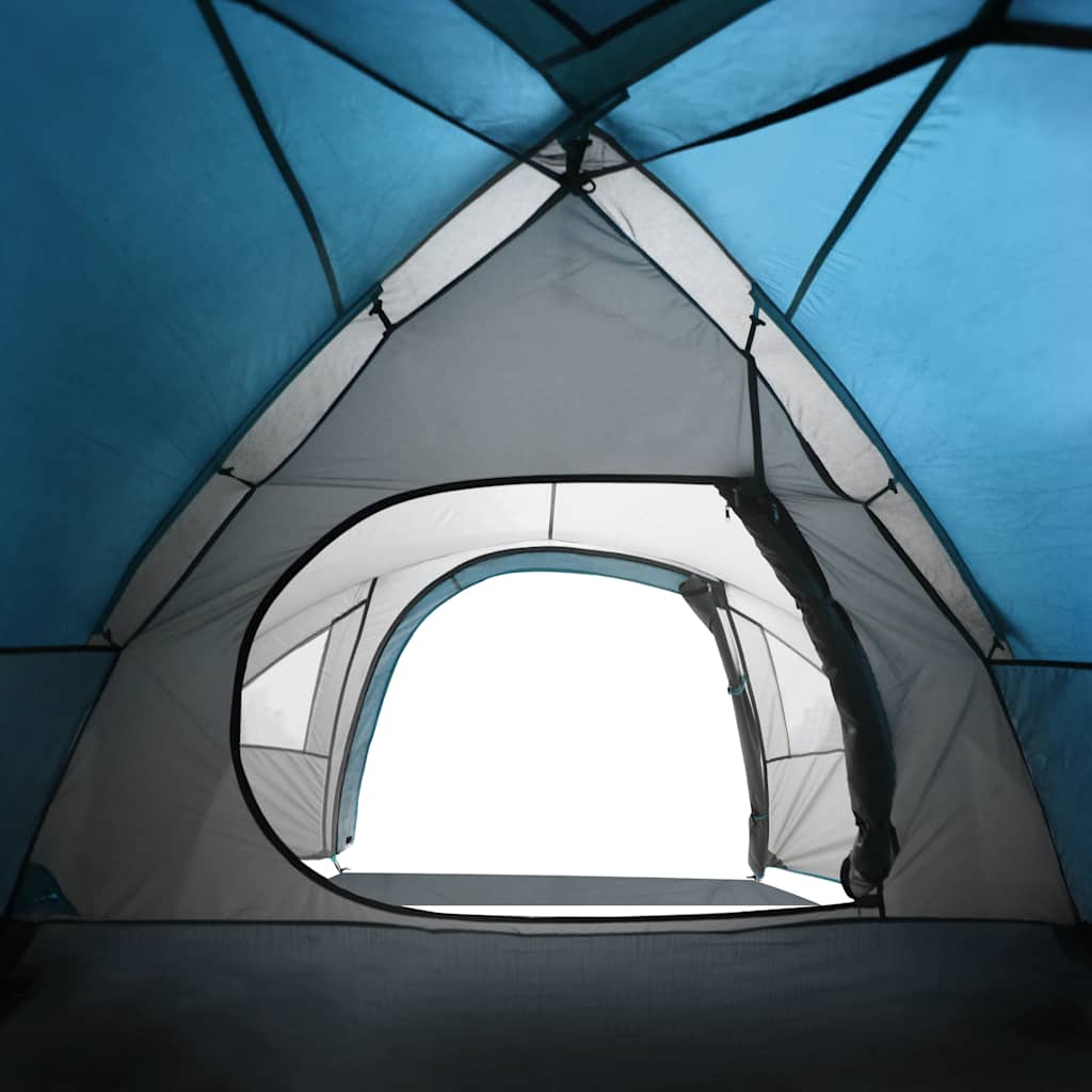 Kuppeltelt For Camping 4 Personer Blå Vanntett