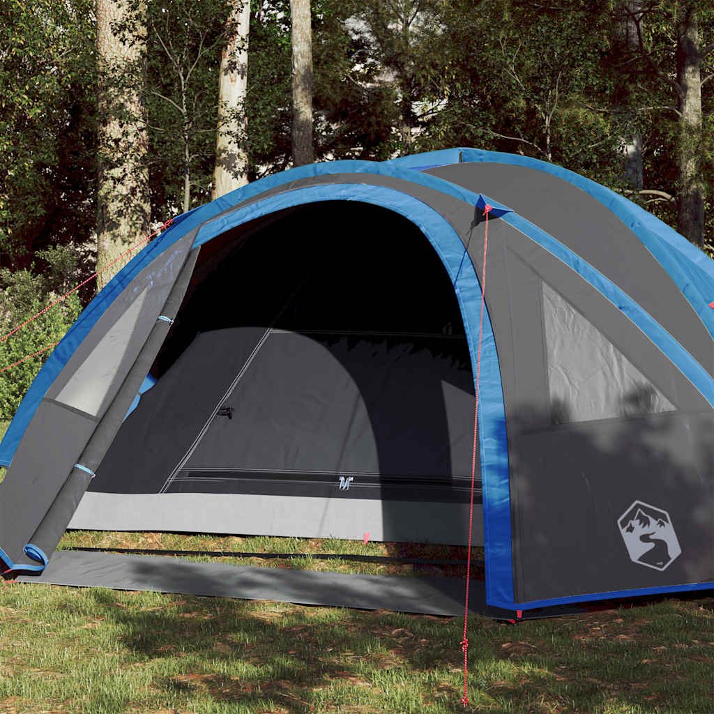 Kuppeltelt For Camping 4 Personer Blå Vanntett