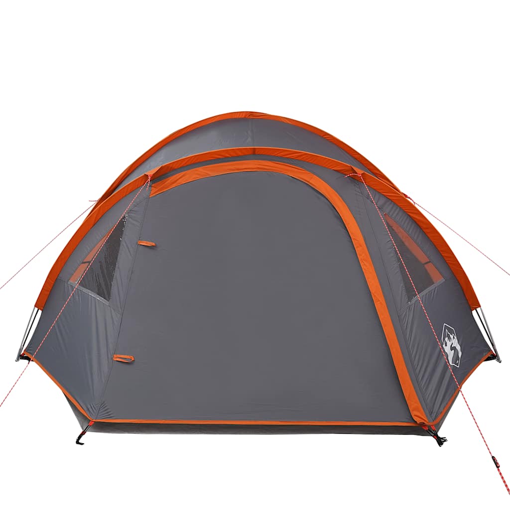 Kuppeltelt For Camping 4 Personer Oransje Vanntett