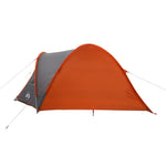 Kuppeltelt For Camping 4 Personer Oransje Vanntett