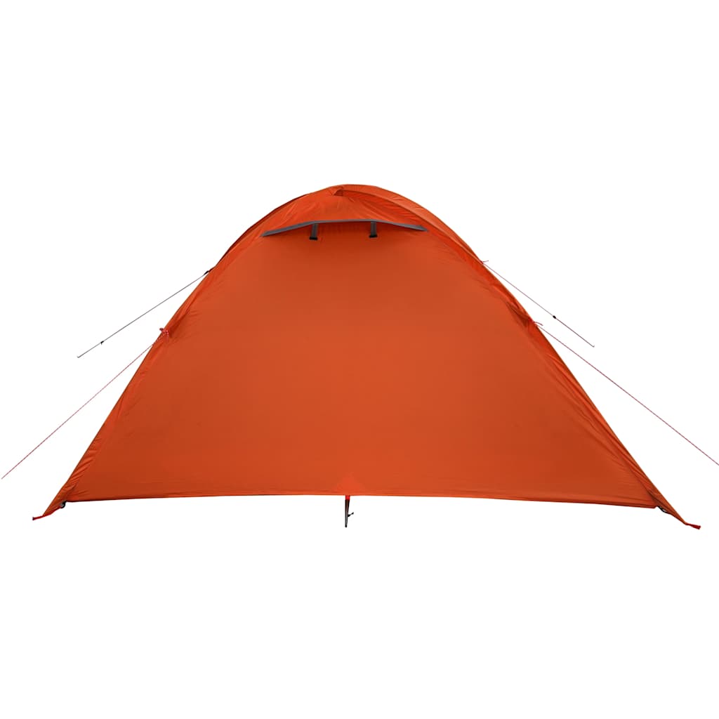 Kuppeltelt For Camping 4 Personer Oransje Vanntett