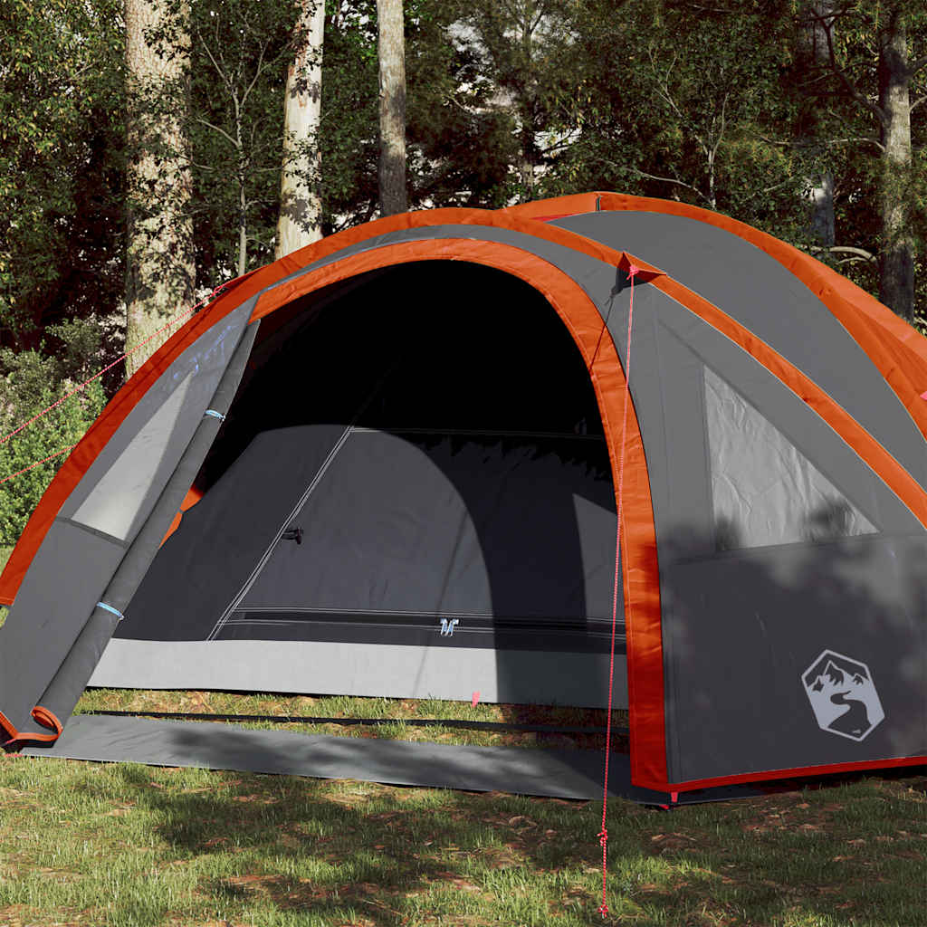 Kuppeltelt For Camping 4 Personer Oransje Vanntett