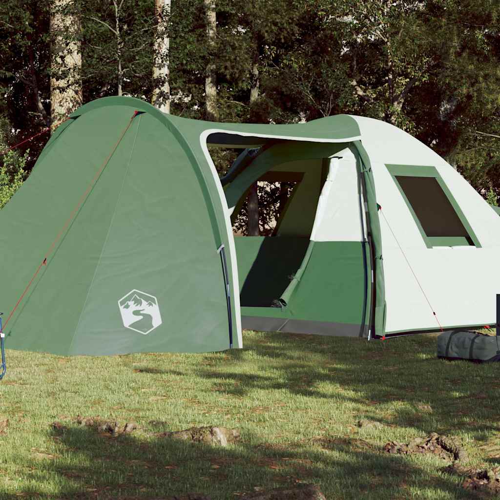 Kuppeltelt For Camping 6 Personer Grønn Vanntett