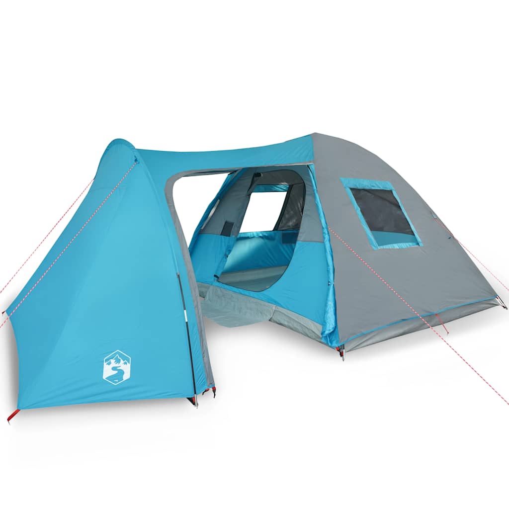 Kuppeltelt For Camping 6 Personer Blå Vanntett