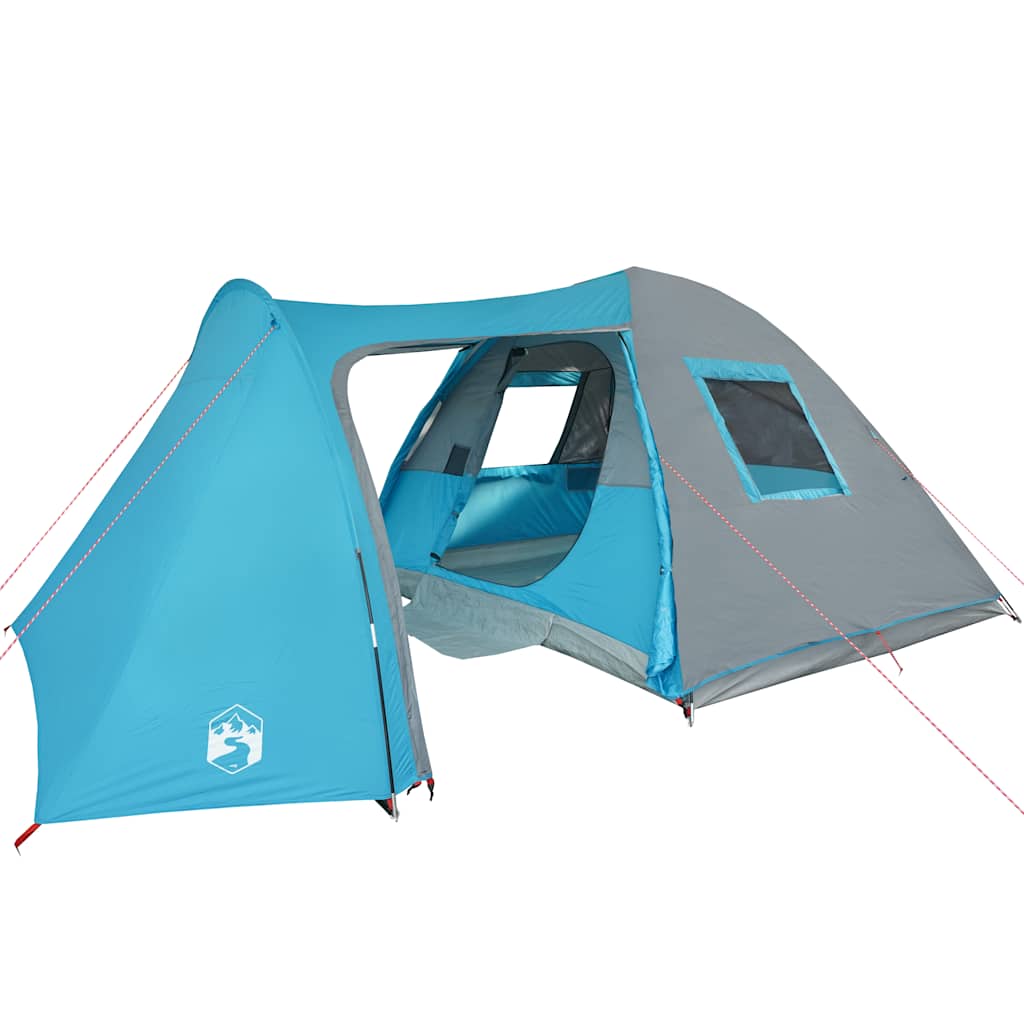 Kuppeltelt For Camping 6 Personer Blå Vanntett