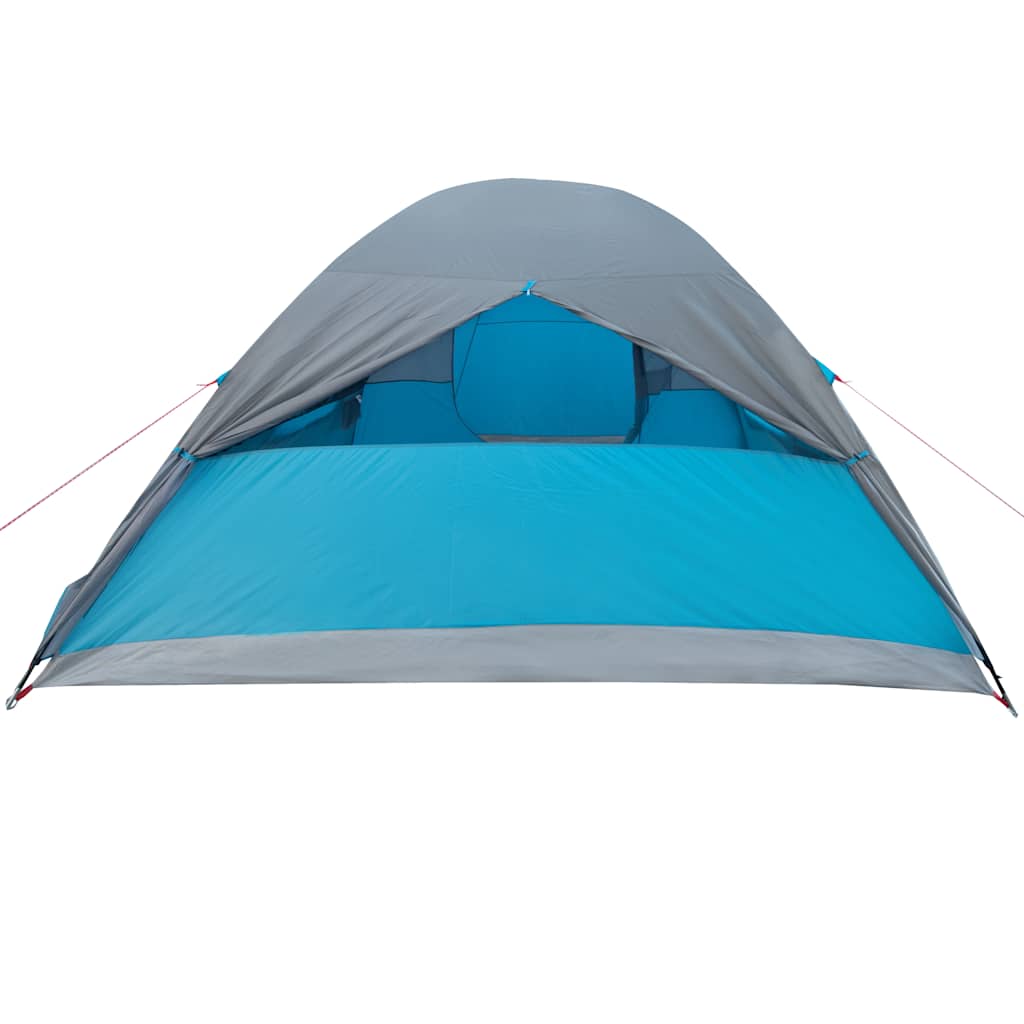 Kuppeltelt For Camping 6 Personer Blå Vanntett