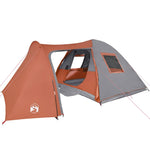 Kuppeltelt For Camping 6 Personer Oransje Vanntett
