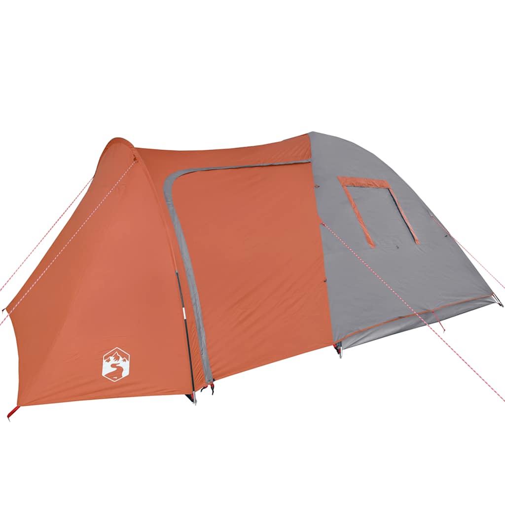 Kuppeltelt For Camping 6 Personer Oransje Vanntett