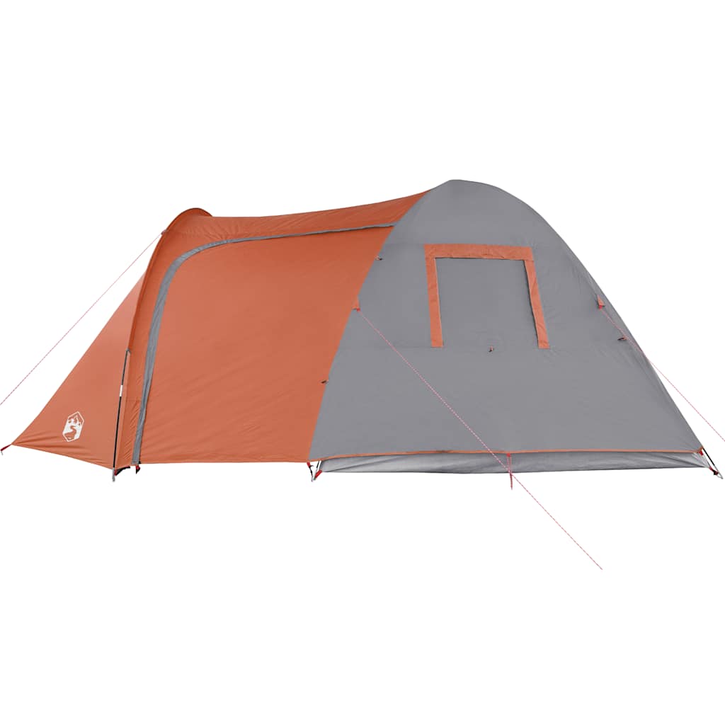 Kuppeltelt For Camping 6 Personer Oransje Vanntett