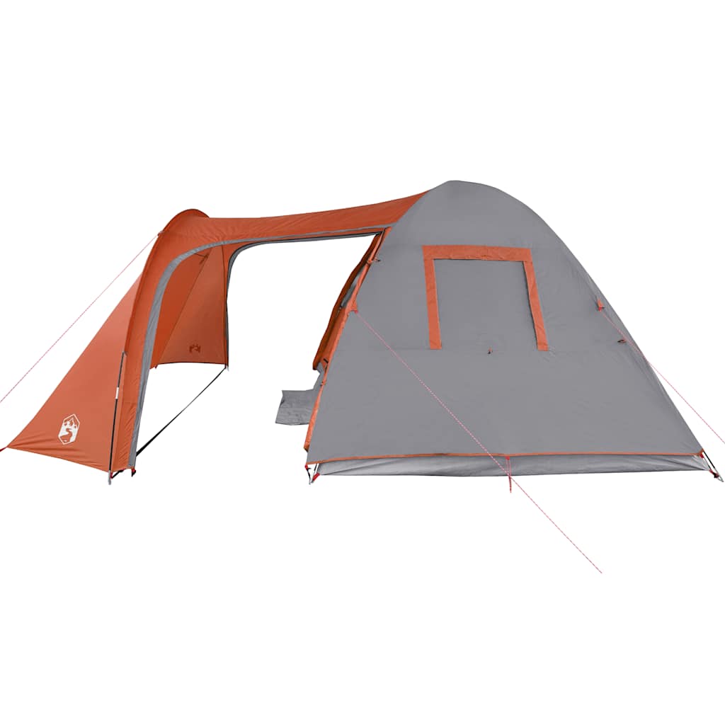 Kuppeltelt For Camping 6 Personer Oransje Vanntett