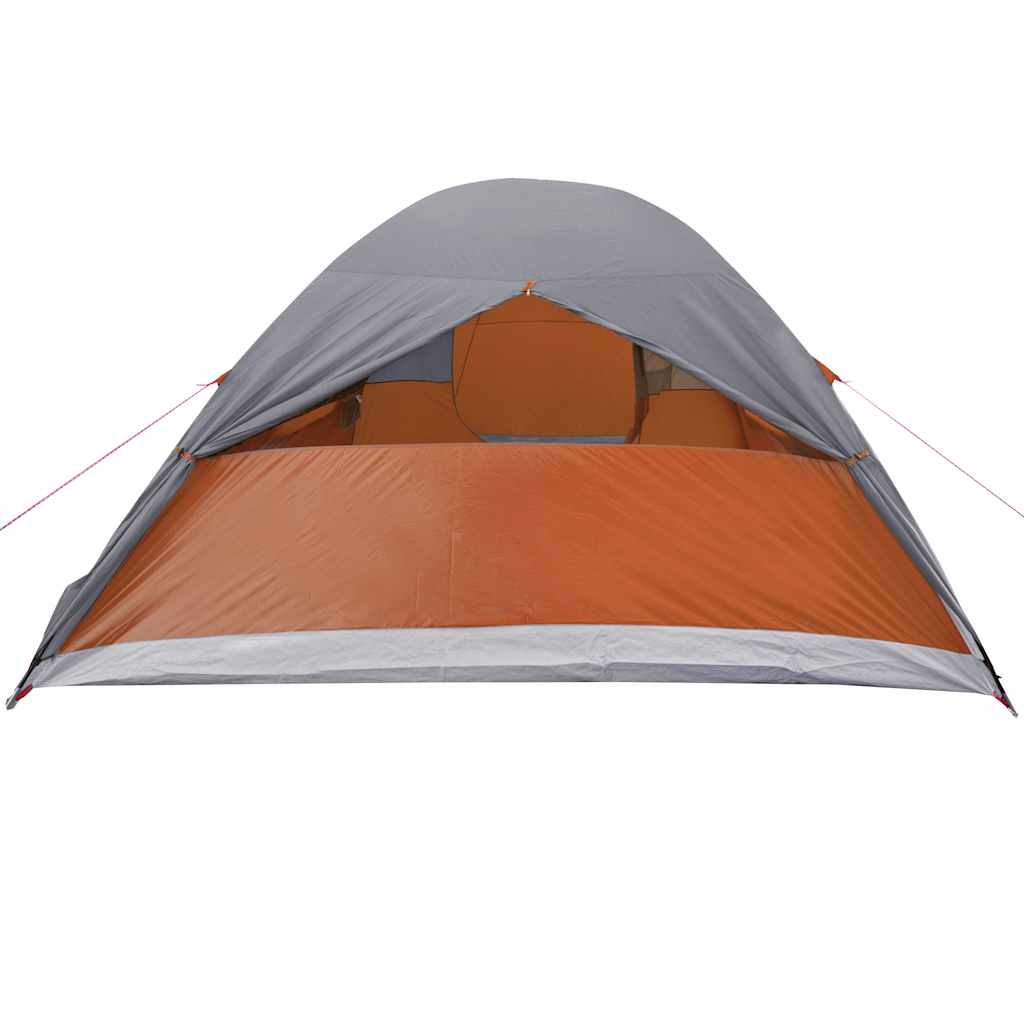 Kuppeltelt For Camping 6 Personer Oransje Vanntett