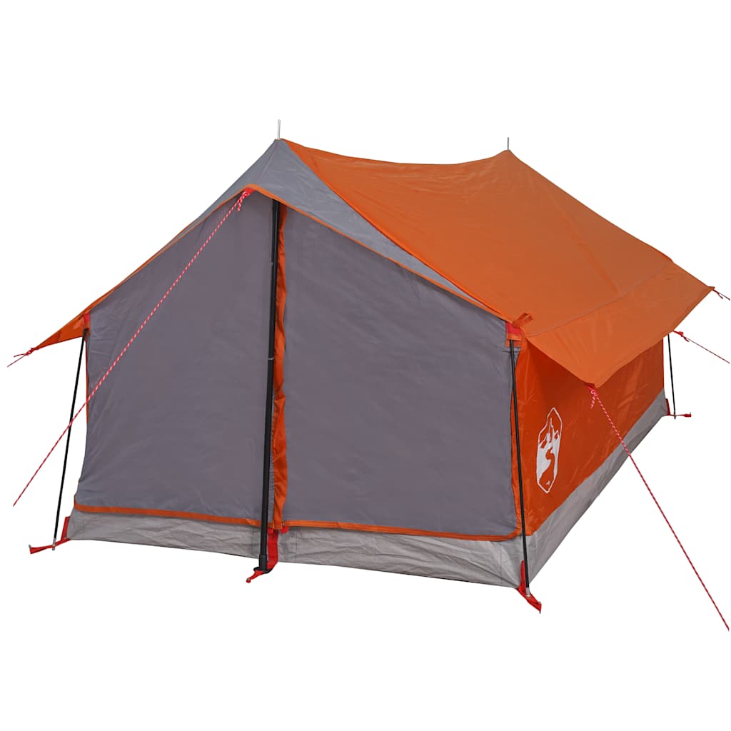 Campingtelt 2 Personer Grå Og Oransje Vanntett