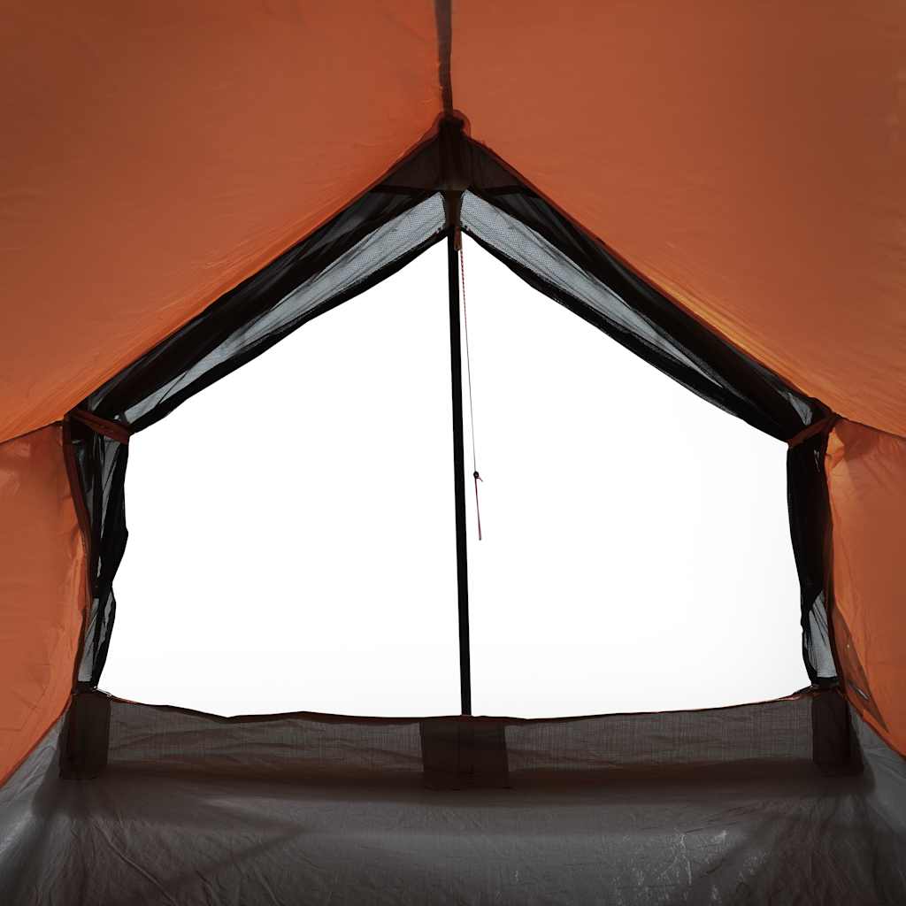 Campingtelt 2 Personer Grå Og Oransje Vanntett