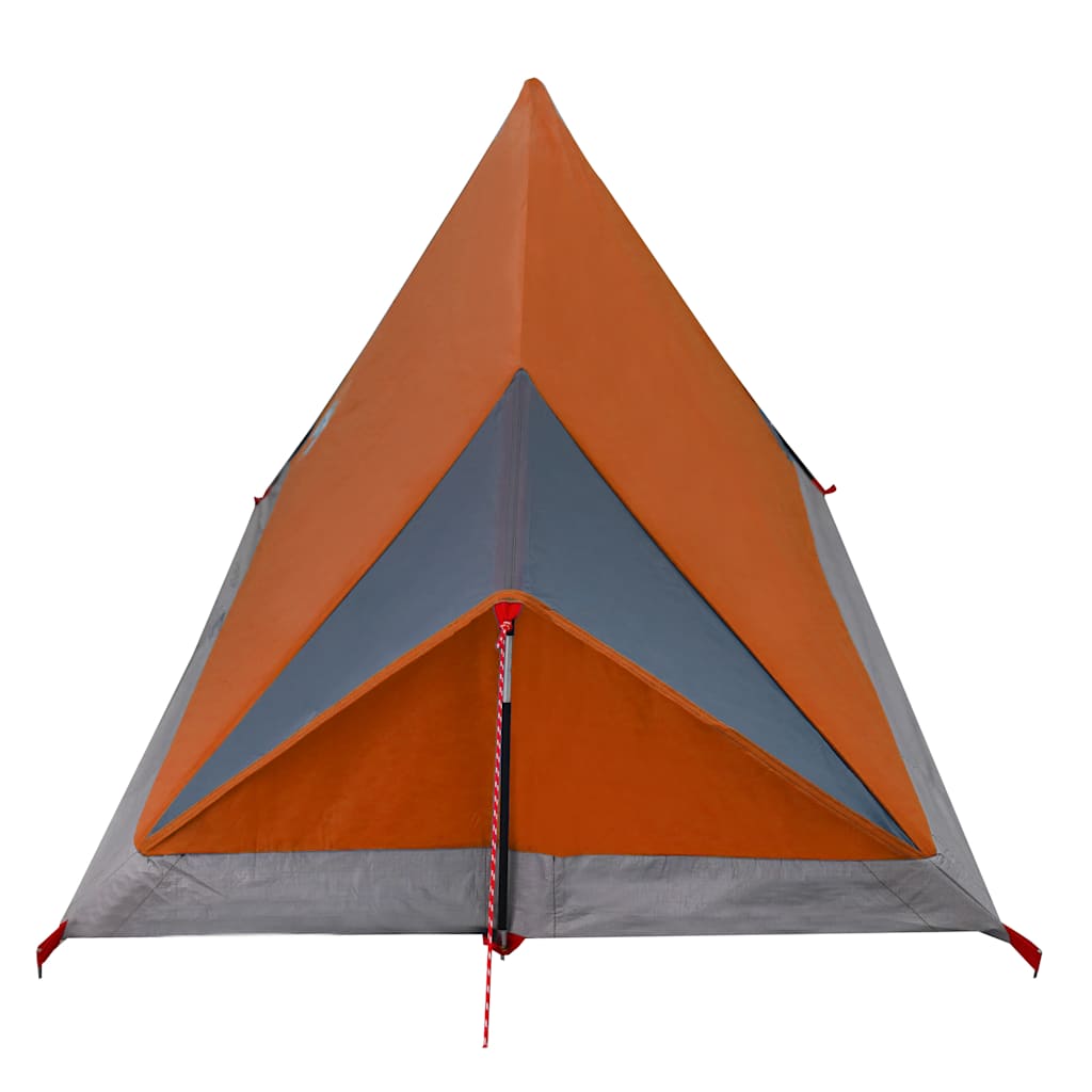 Campingtelt 2 Personer Grå Og Oransje Vanntett