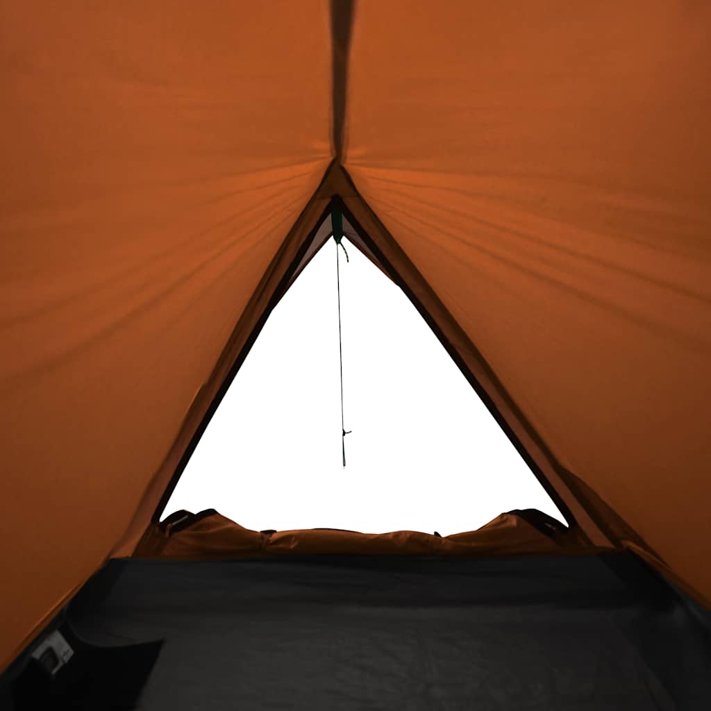 Campingtelt 2 Personer Grå Og Oransje Vanntett