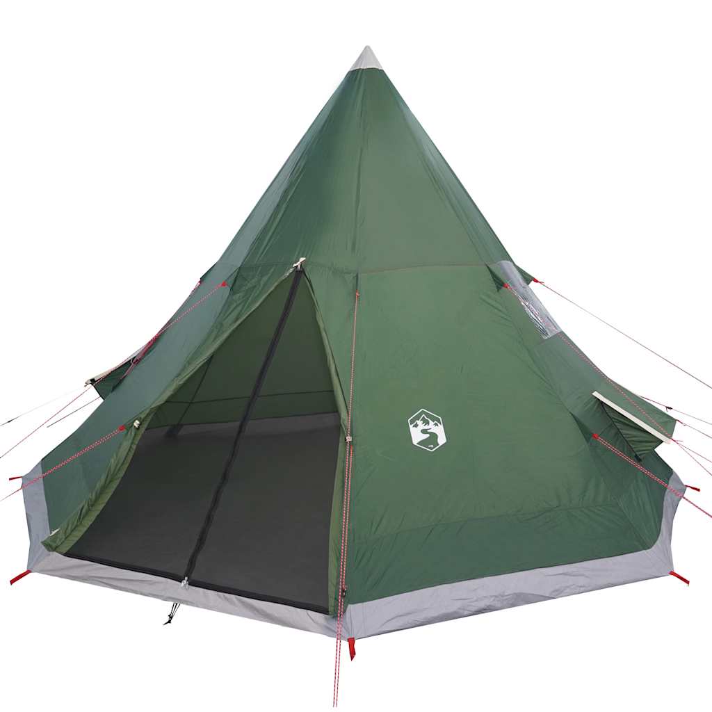 Campingtelt Tipi 4 Personer Grønn Vanntett