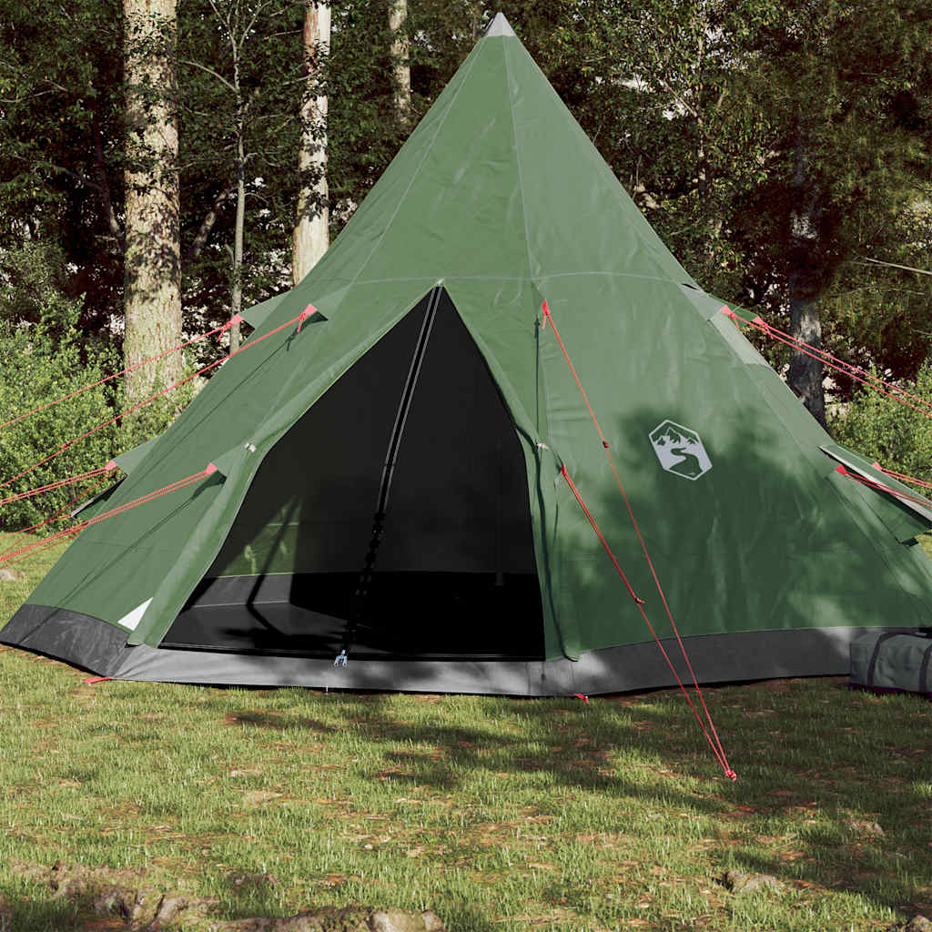 Campingtelt Tipi 4 Personer Grønn Vanntett