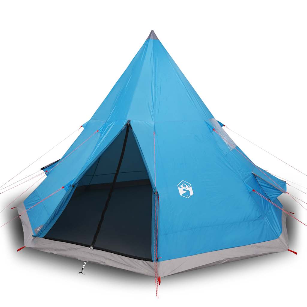 Campingtelt Tipi 4 Personer Blå Vanntett