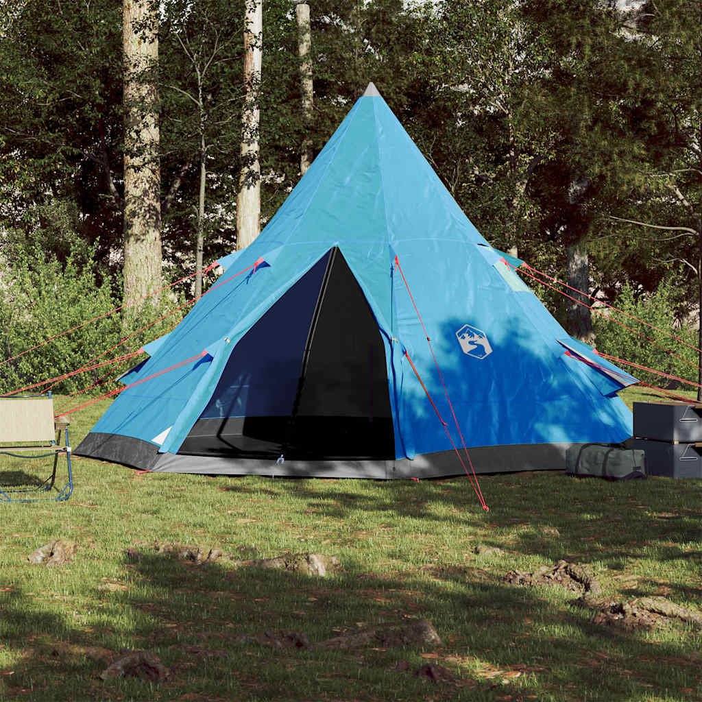 Campingtelt Tipi 4 Personer Blå Vanntett