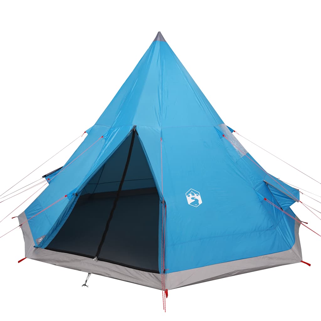 Campingtelt Tipi 4 Personer Blå Vanntett