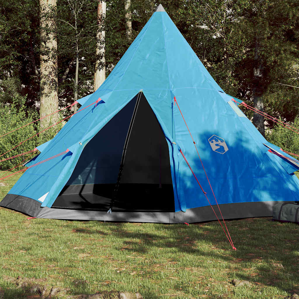 Campingtelt Tipi 4 Personer Blå Vanntett