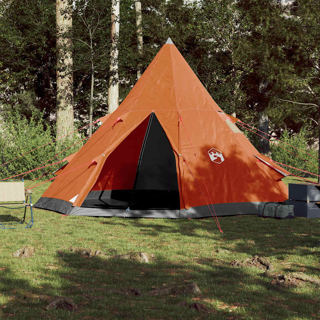 Campingtelt Tipi 4 Personer Oransje Vanntett