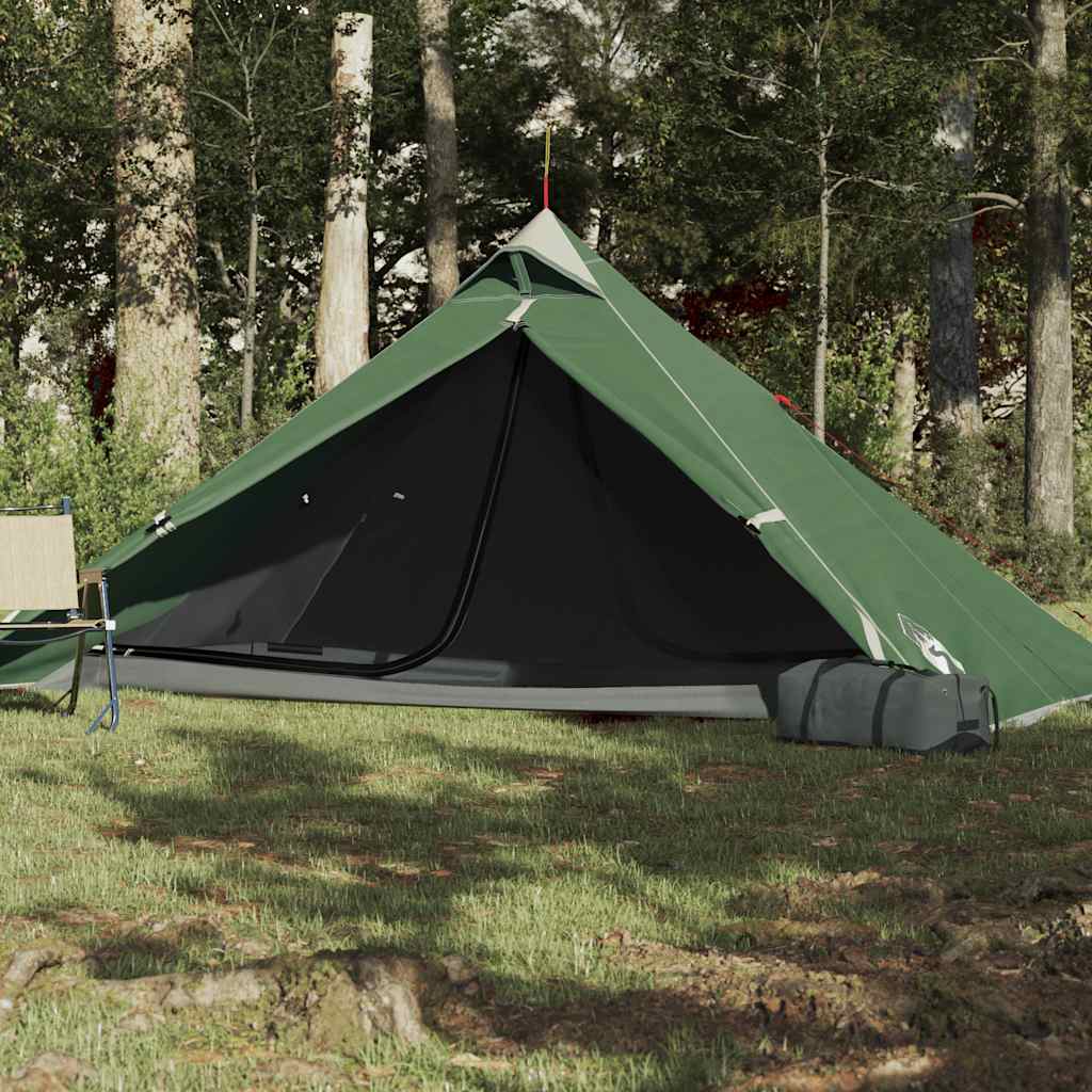 Campingtelt Tipi 1 Person Grønn Vanntett