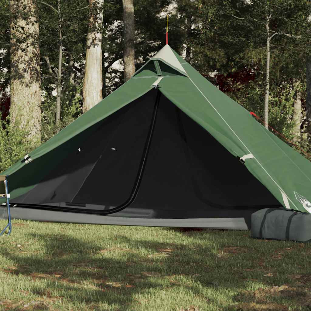 Campingtelt Tipi 1 Person Grønn Vanntett
