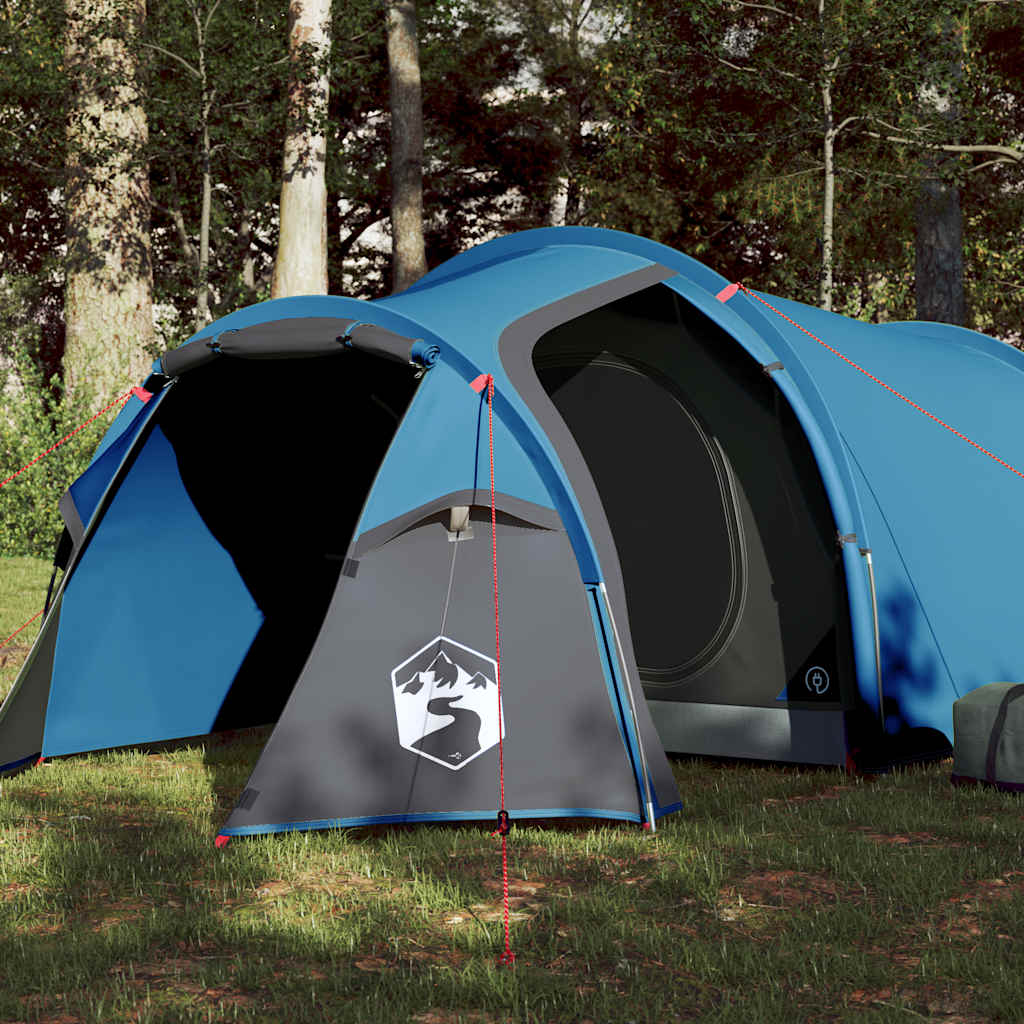 Tunneltelt For Camping 2 Personer Blå Vanntett