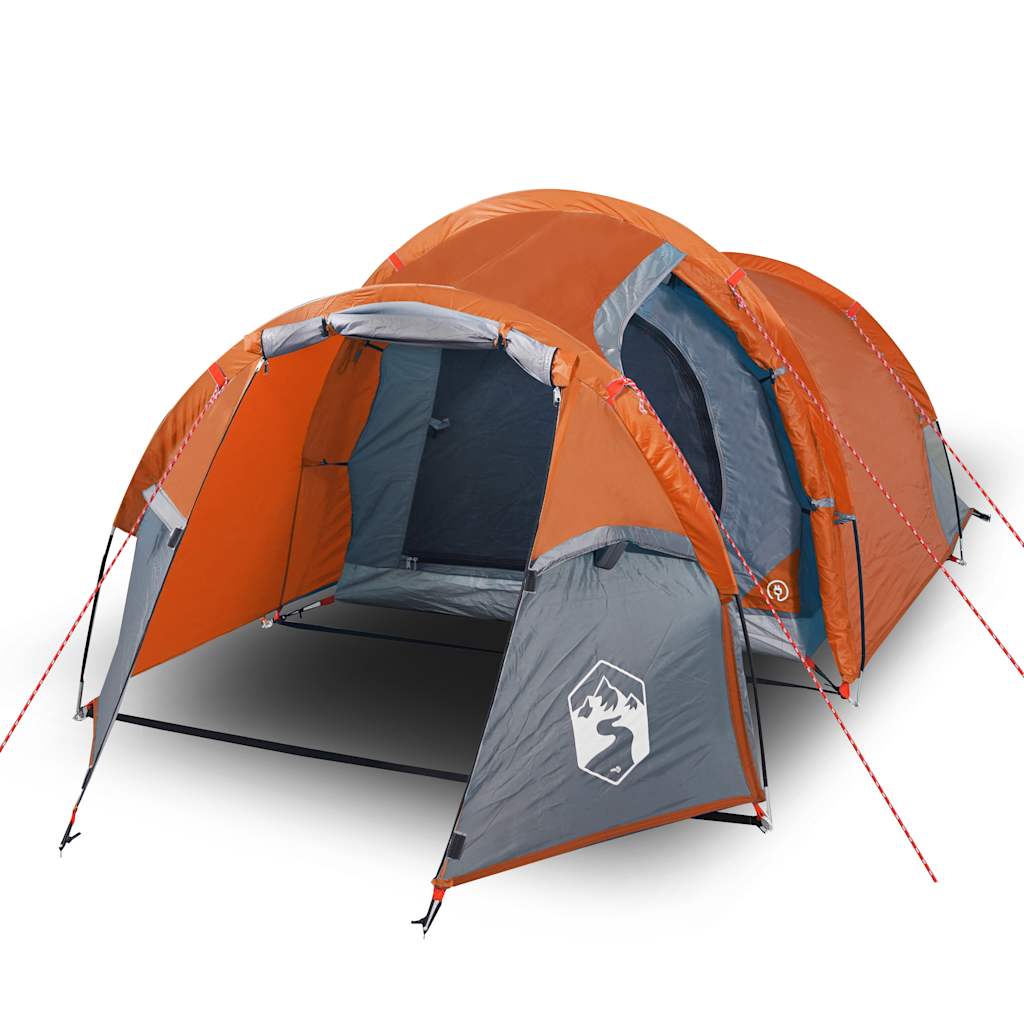 Tunneltelt For Camping 2 Personer Oransje Vanntett