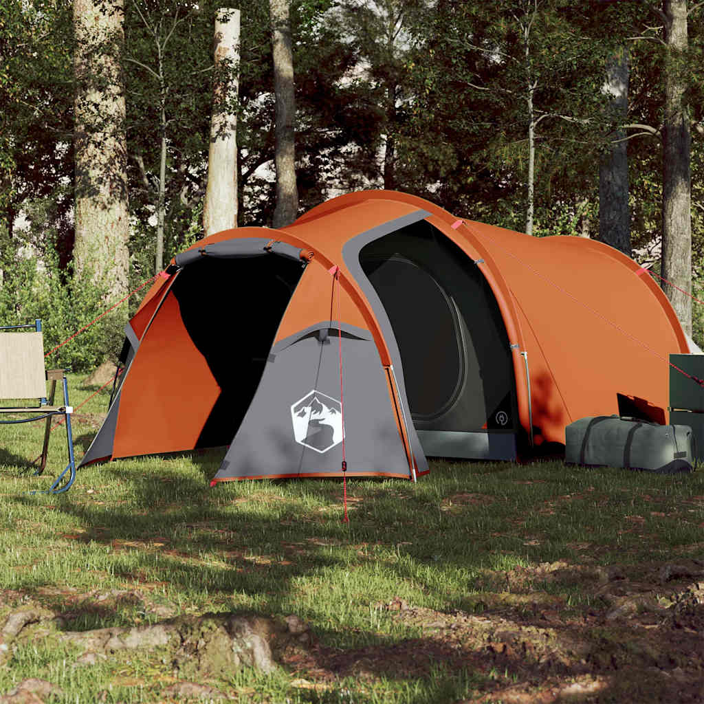 Tunneltelt For Camping 2 Personer Oransje Vanntett