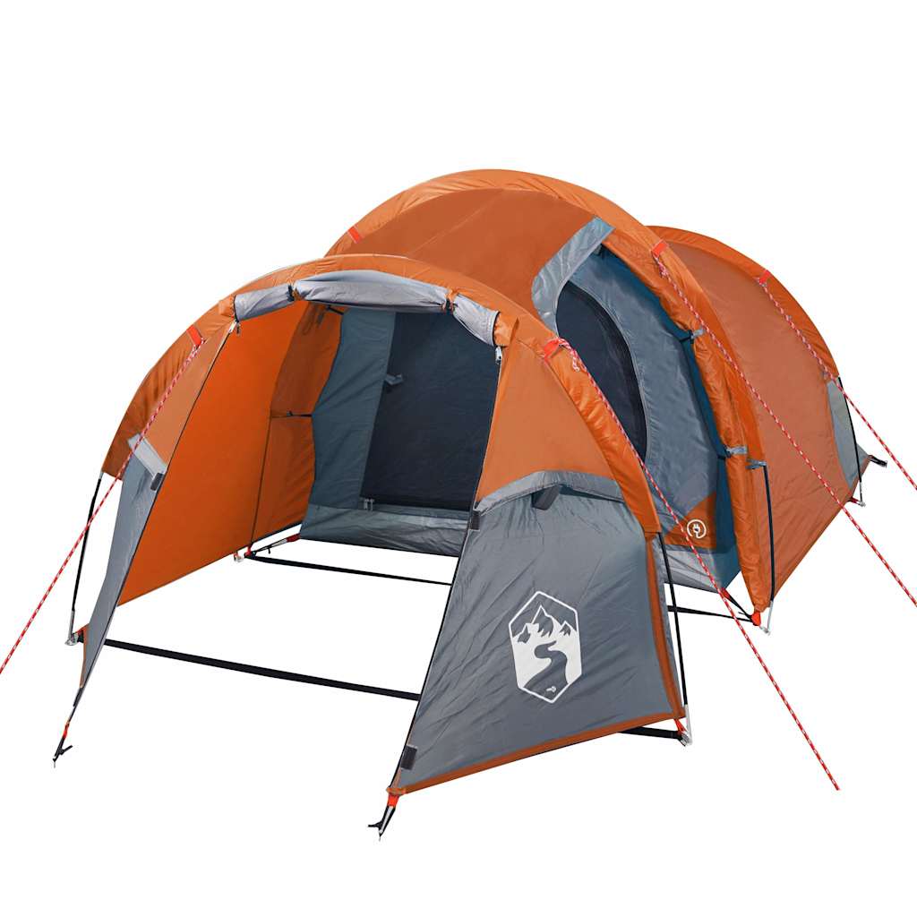 Tunneltelt For Camping 2 Personer Oransje Vanntett