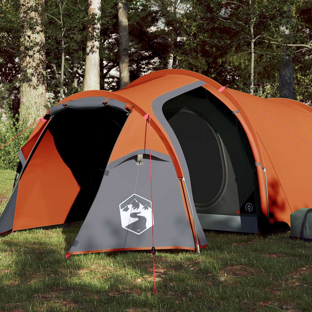 Tunneltelt For Camping 2 Personer Oransje Vanntett
